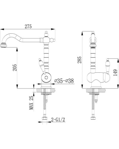 Смеситель для кухни Timo Morea 2406F black