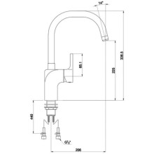 Смеситель для кухни Timo Nordic 0166FN-U chrome
