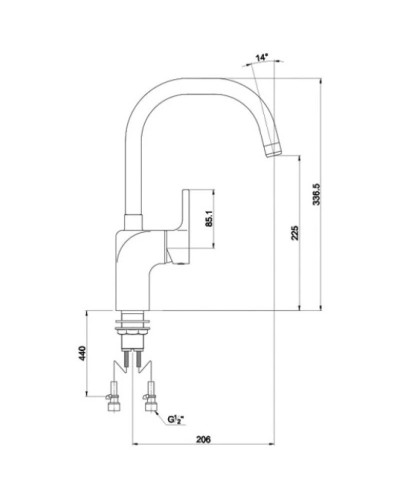 Смеситель для кухни Timo Nordic 0166FN-U chrome