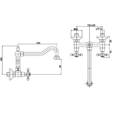 Смеситель для кухни Cezares Golf-LLP-01 Хром