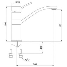 Смеситель для кухни Timo Berta 0303FN antique