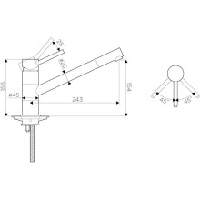 Смеситель для кухни нержавеющая сталь Omoikiri Aogashima-BN
