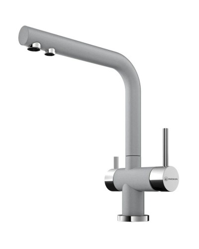 Смеситель для кухни с подключением к фильтру ленинградский серый Omoikiri Nagano-GR