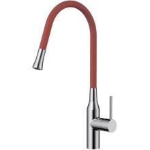 Смеситель для кухни нержавеющая сталь/красный Omoikiri Yatomi-BN-R