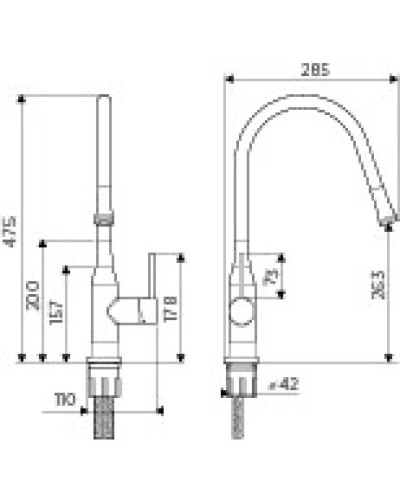 Смеситель для кухни нержавеющая сталь/белый Omoikiri Yatomi-BN-WH