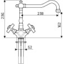 Смеситель для кухни хром Omoikiri Tokigawa-С