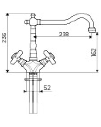 Смеситель для кухни хром Omoikiri Tokigawa-С
