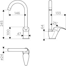 Смеситель для кухни пастила Omoikiri Umi-PA