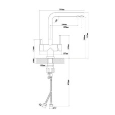 Смеситель для кухни Florentina Арес 333.19H.2123.302 Антрацит