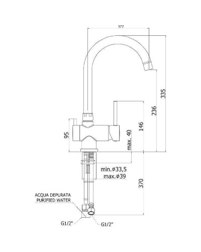 Смеситель для кухни Paffoni Stick SK190NO Черный