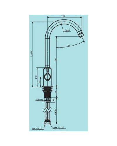 Смеситель для кухни с подключением к фильтру Аквафор C125