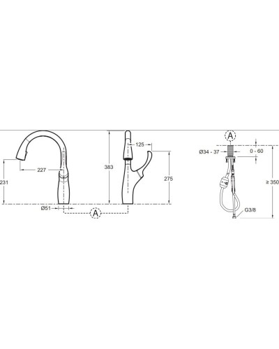Смеситель для кухни Jacob Delafon Suzanne E72511-VS