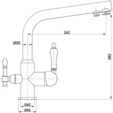 Смеситель для кухни Milacio Castellon Ceramic MC.512.SN Сатин