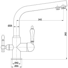 Смеситель для кухни Milacio Castellon Ceramic MC.512.SN Сатин