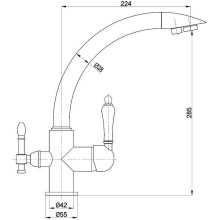 Смеситель для кухни Milacio Castellon Ceramic MC.513.BR Бронза