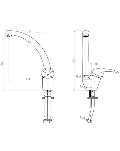 Смеситель для кухни Paulmark Holstein Ho212057-308