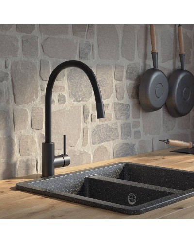 Смеситель для кухни Iddis Kitchen 360 K36BLJ0i05 Черный матовый
