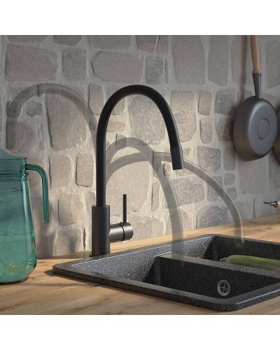 Смеситель для кухни Iddis Kitchen 360 K36BLJ0i05 Черный матовый