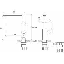 Смеситель для кухни Ravak Chrome CR 016.00 X070054 Хром