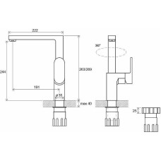 Смеситель для кухни Ravak Chrome CR 016.00 X070054 Хром