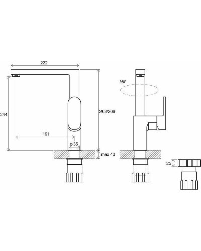 Смеситель для кухни Ravak Chrome CR 016.00 X070054 Хром
