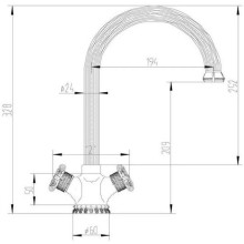 Смеситель для кухни Zorg Antic A 2005K-SL
