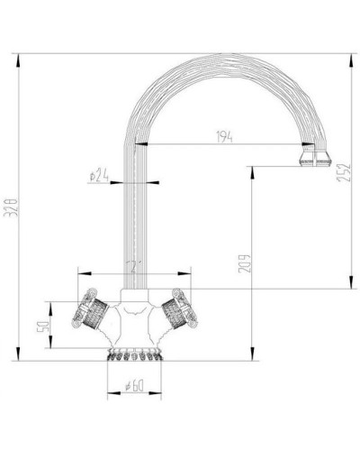 Смеситель для кухни Zorg Antic A 2005K-SL