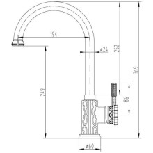Смеситель для кухни Zorg Antic A 106K-SL