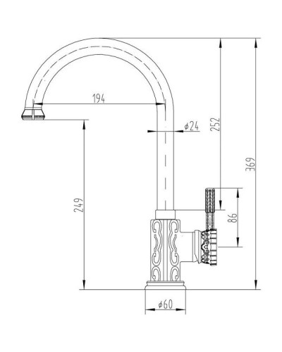 Смеситель для кухни Zorg Antic A 106K-SL