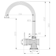 Смеситель для кухни Zorg Antic A 407K-SL
