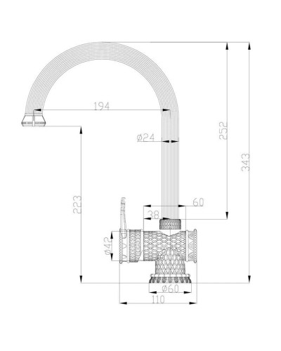 Смеситель для кухни Zorg Antic A 407K-SL