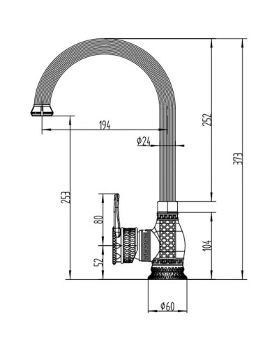 Смеситель для кухни Zorg Antic A 416 K-SL
