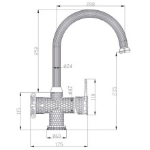 Смеситель для кухни с подключением к фильтру Zorg Antic A 51 KF-BR