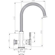 Смеситель для кухни с подключением к фильтру Zorg Antic A 54 KF-BR