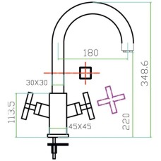 Смеситель для кухни Zorg Inox SZR-1574