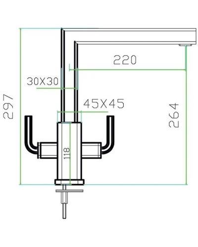 Смеситель для кухни Zorg Inox SZR-0909A