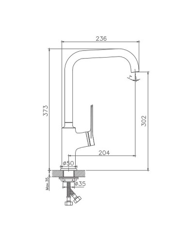 Смеситель для кухни Haiba HB70572 Хром