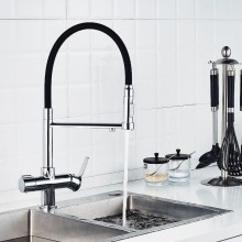 Смеситель для кухни Haiba HB76854 Хром Черный