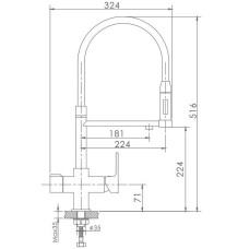 Смеситель для кухни Haiba HB76854 Хром Черный
