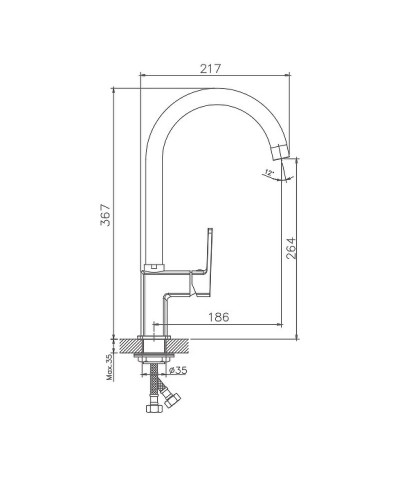 Смеситель для кухни Haiba HB70176 Хром