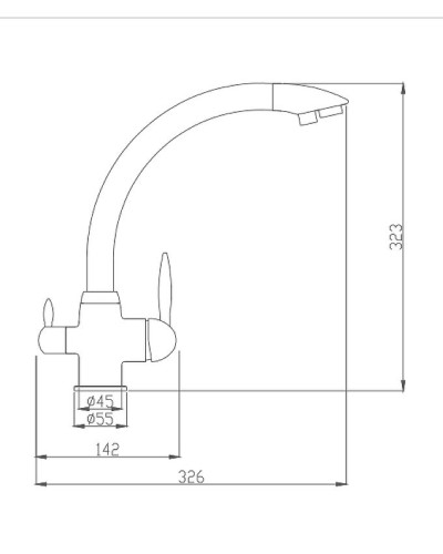 Смеситель для кухни Haiba HB76845 Хром