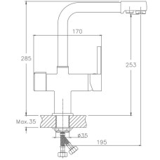 Смеситель для кухни Haiba HB70088-7 Черный