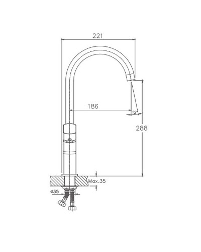 Смеситель для кухни Haiba HB70577 Хром
