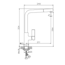Смеситель для кухни Haiba HB70501-7 Хром Черный