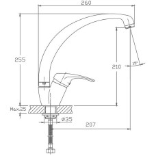 Смеситель для кухни Haiba HB4113-11 Бордовый