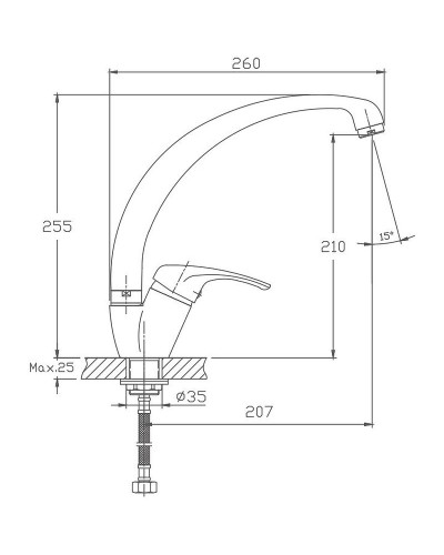 Смеситель для кухни Haiba HB4113-11 Бордовый