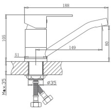 Смеситель для кухни Haiba HB45802 Нержавеющая сталь