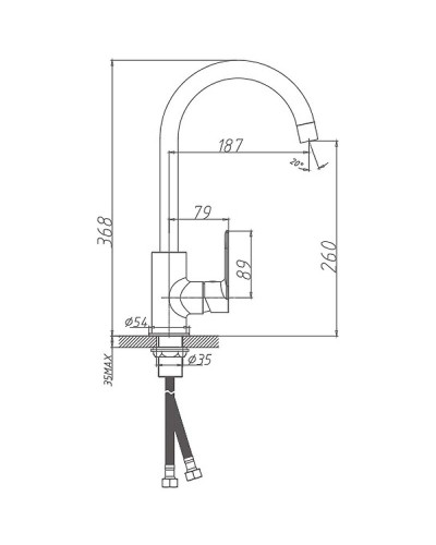 Смеситель для кухни Haiba HB71505 Хром