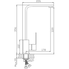 Смеситель для кухни Haiba HB70803 Нержавеющая сталь
