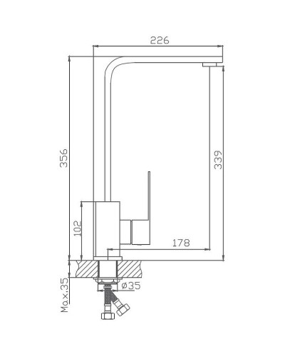 Смеситель для кухни Haiba HB70803 Нержавеющая сталь